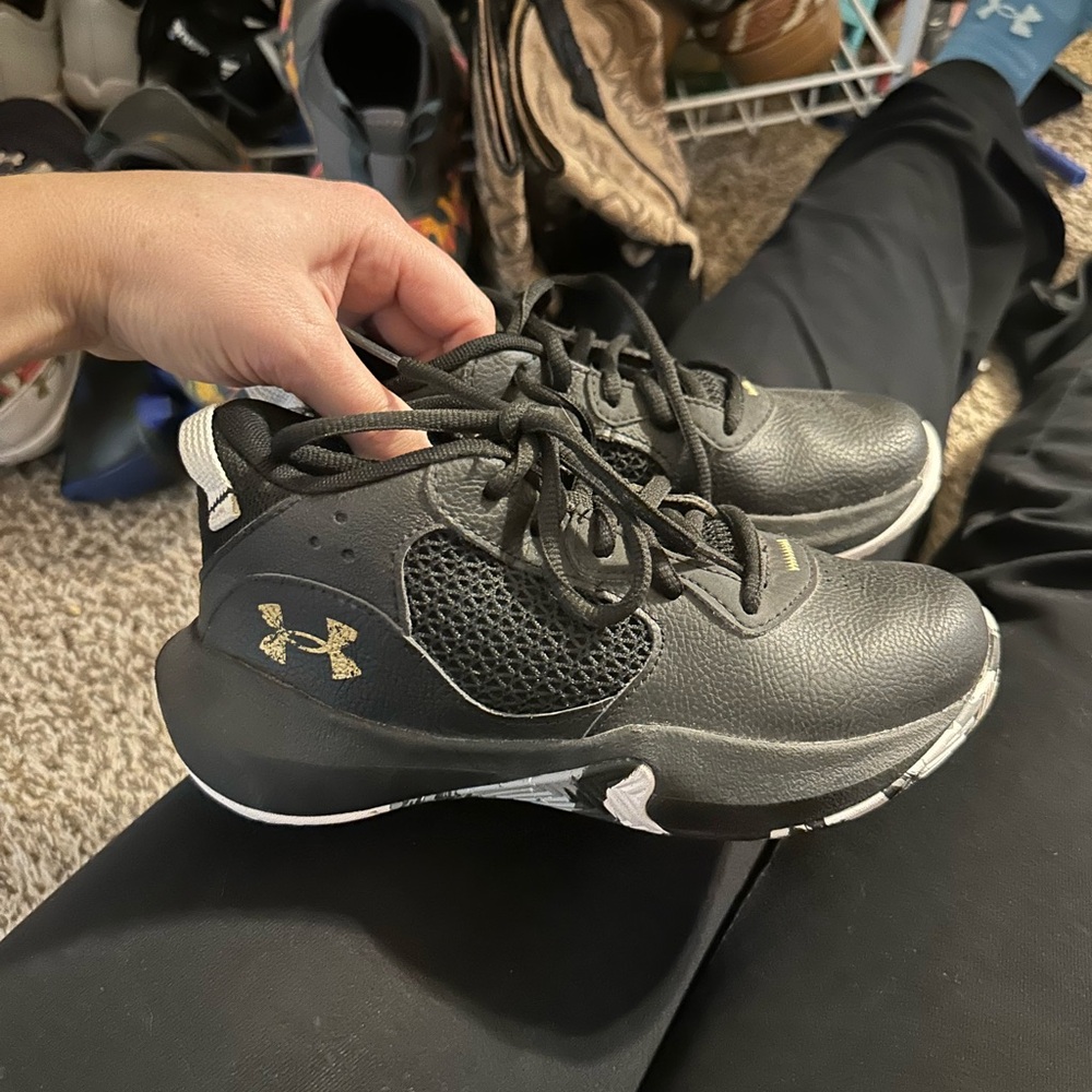 Under Armour Black and Gold Sneakers